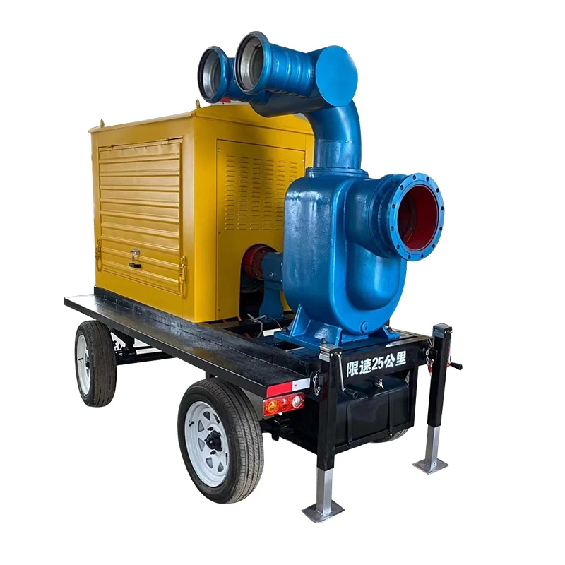 Easy operation trailer mounted diesel engine water pump
