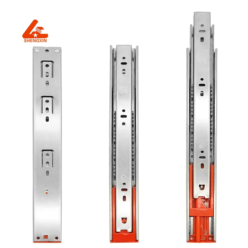 Customizable Factory Direct Telescopic Drawer Channel Slide Full Pull Type Soft Closing Cabinet undermount drawer slide