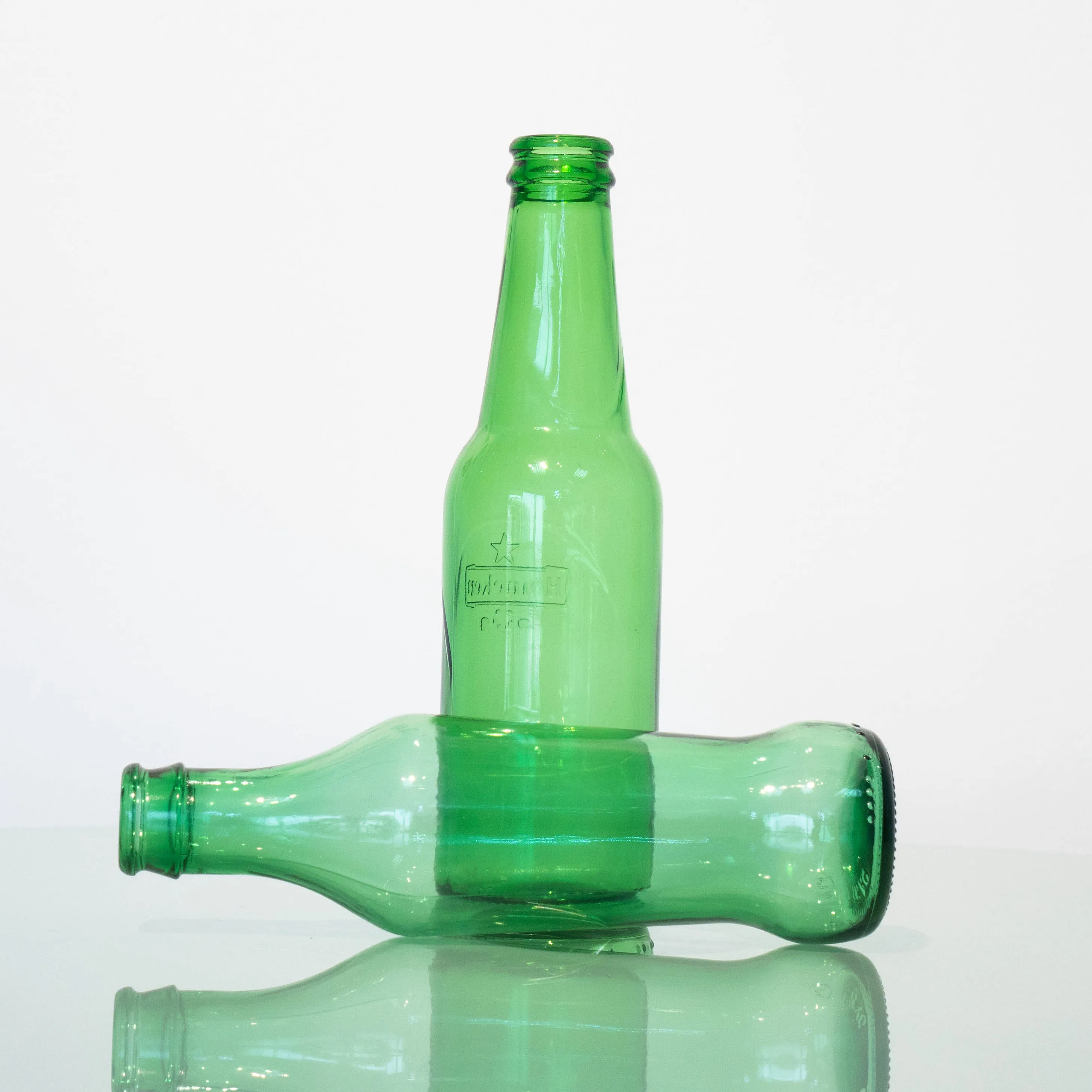 500ml high quality transparency glass beer bottle with swing top cap