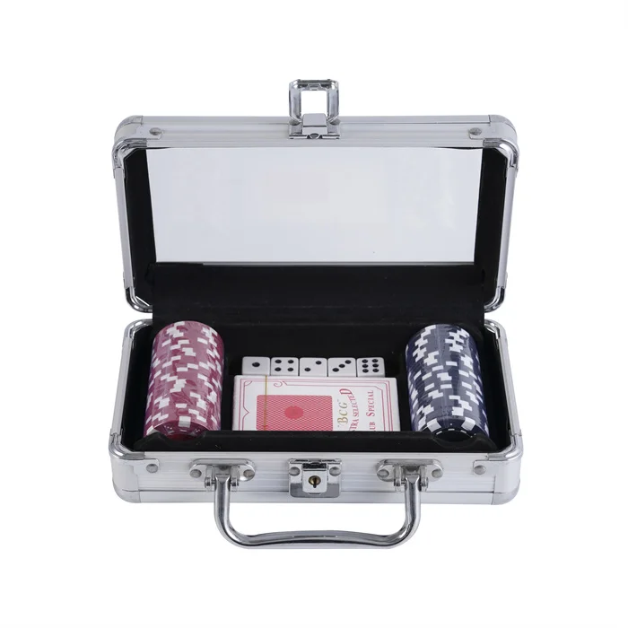 Wholesale poker set 11 Grams texas poker chips set with Acrylic Case