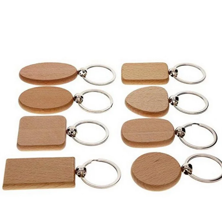 2024 Wooden Keychain Blank Custom Logo for Personalized DIY Crafts Round Wood Keyring Blanks for DIY Key Chains Christmas