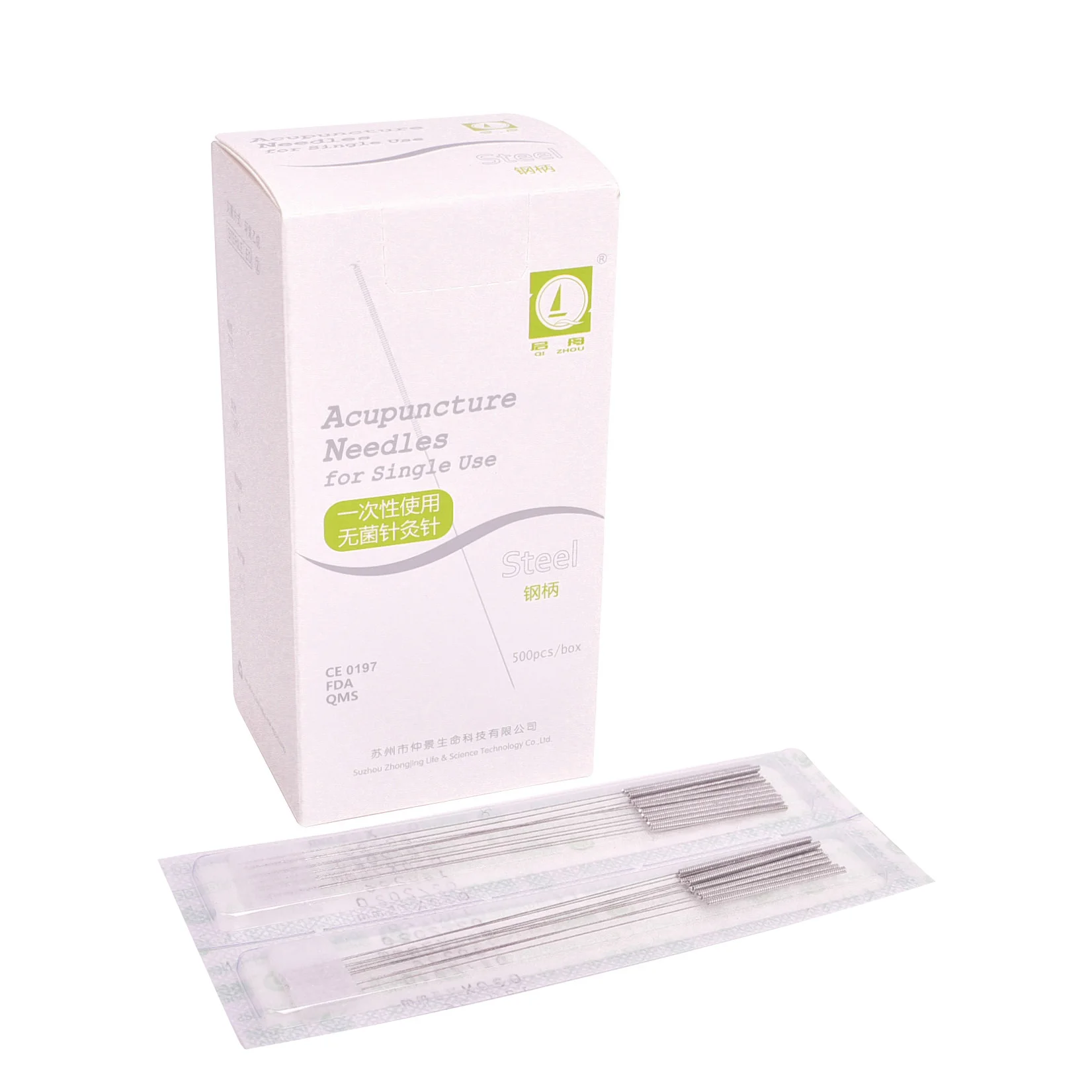 High Quality Flat-end Steel Handle Acupuncture Needles