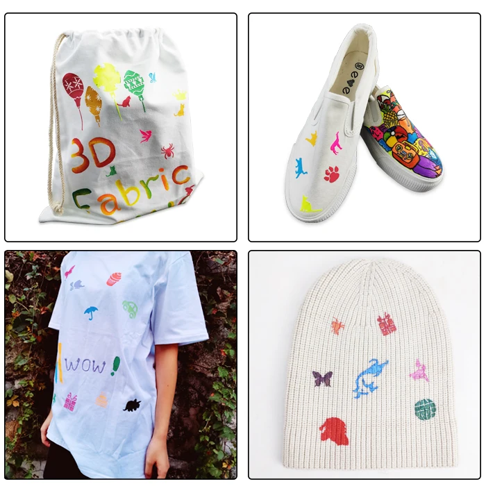 KHY Cloth Bulk Puffy Special Custom One Piece Dimensional Colors Fabric Textile 12 Medium Paint For Clothing