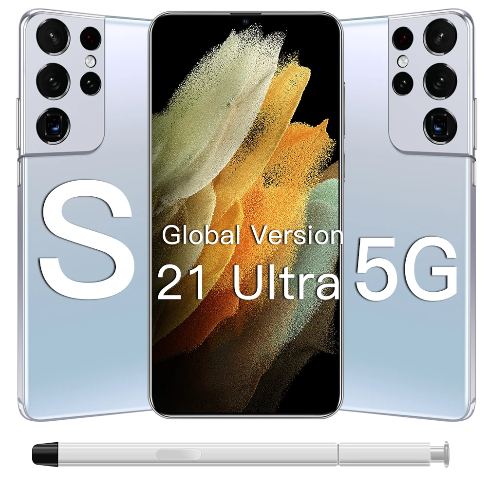  S21U 5G 6 7 дюймовым экраном в заказе будет отправлена модель телефона 32MP + 50MP Caera Android телефон RAM12 ROM512 большой объем памяти смарт-чехол