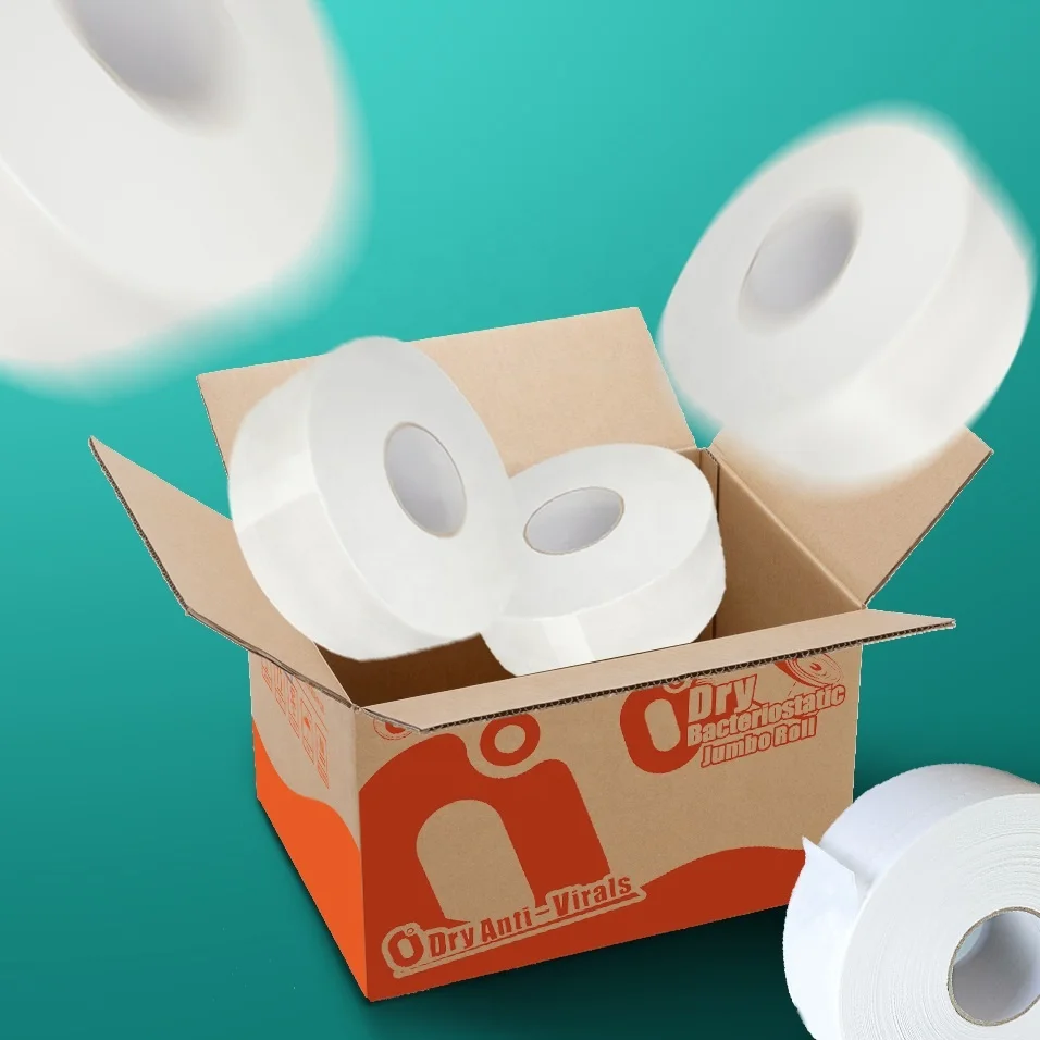 Wholesale White Premium Jumbo Roll(Disinfecting Toilet tissue) Virgin Wood Pulp 2 Ply Paper Towels Roll