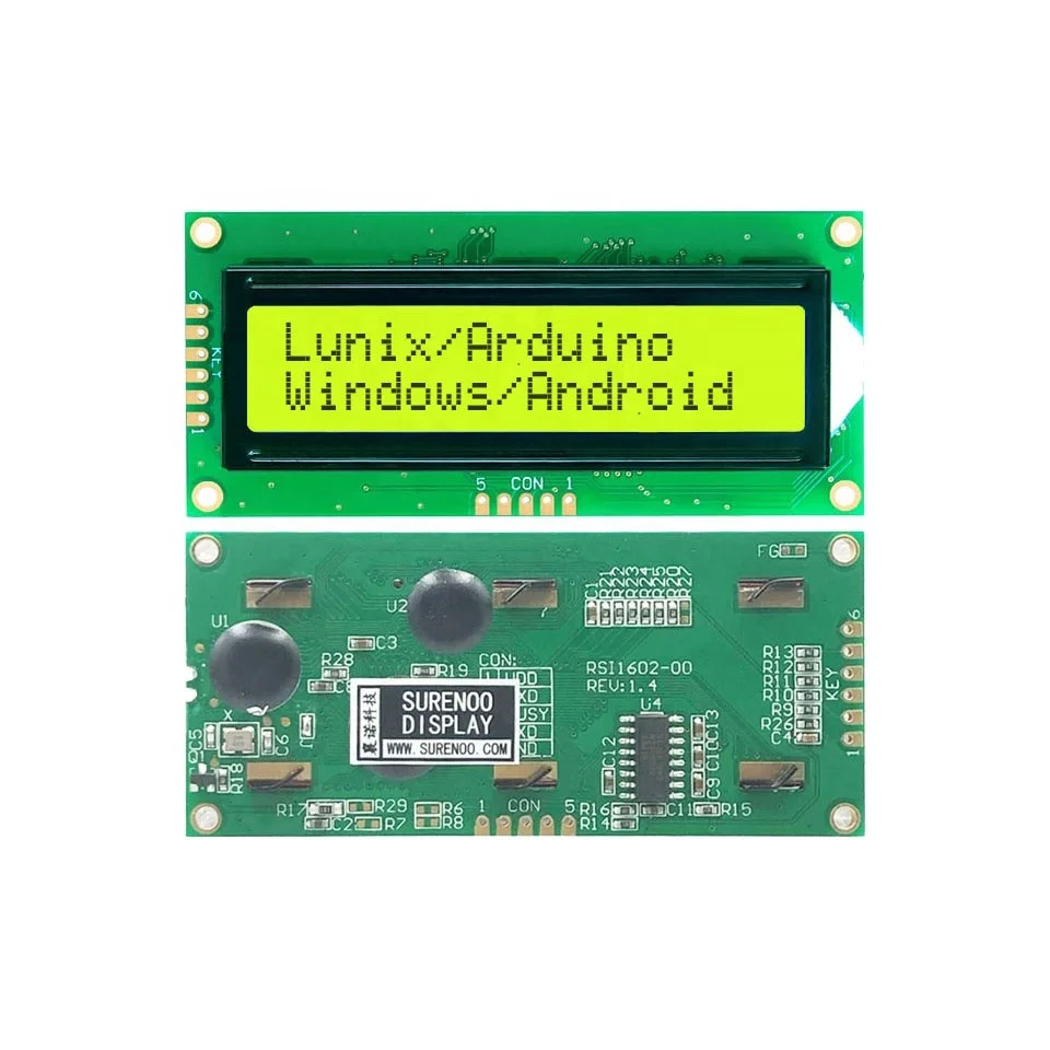 Последовательный модуль 80*36 мм RS232 UART CMOS желтый зеленый синий отрицательный 1602 162 16*2 символьный ЖК-экран LCM