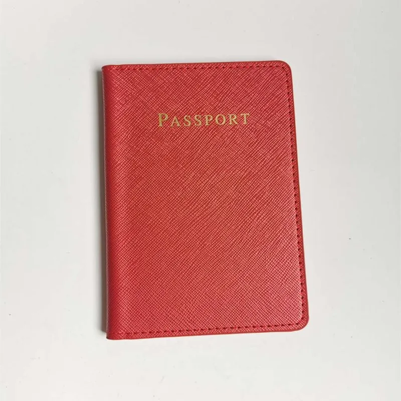 Оптовая продажа, яркая Высококачественная дорожная Обложка для паспорта из розовой зернистой кожи с пользовательским логотипом