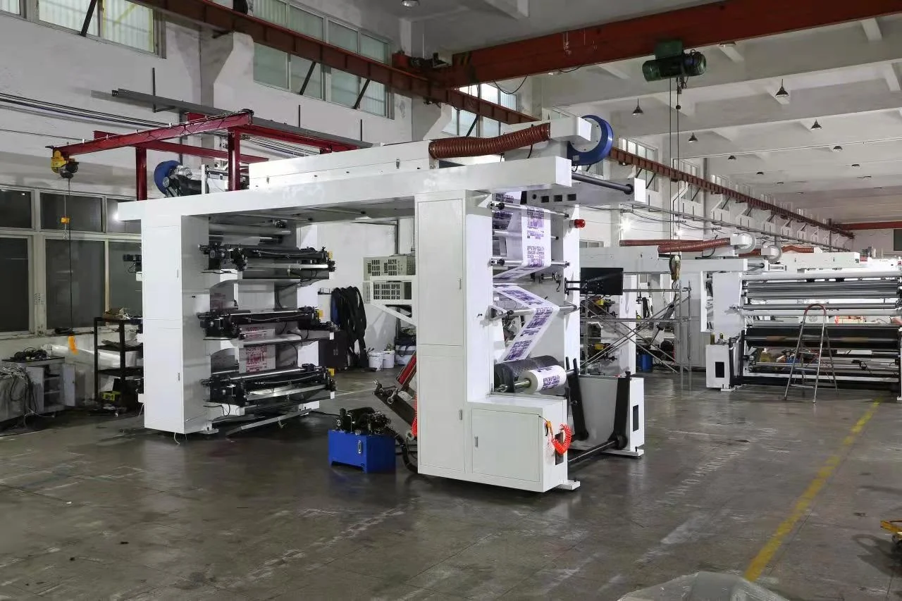 High Speed Six Color Belt Drive Flexographic Machine For Printing Kraft Paper Bag/Cup