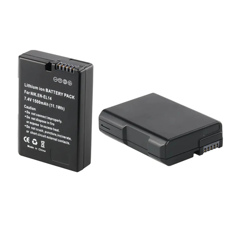 7.4V 1000mAh EN-EL14 EN-EL14A ENEL14 EL14 Digital Camera Rechargeable Battery for Nikon COOLPIX P7000, P7100, P7700, P7800