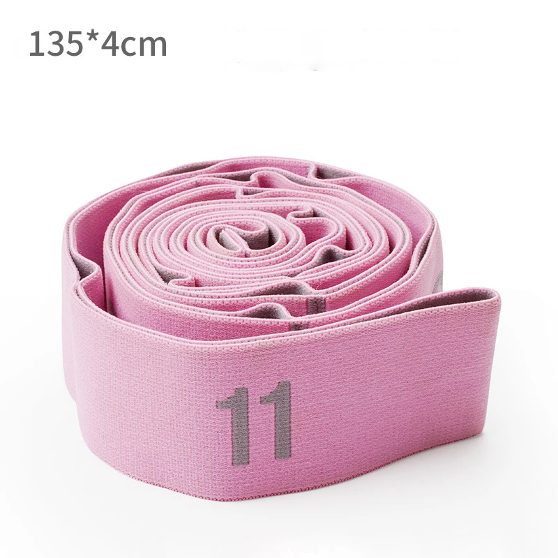 Elastic 11 Loops Yoga Stretching straps for Dance Gymnastics exercise Training fitness physical therapy stretch strips bands