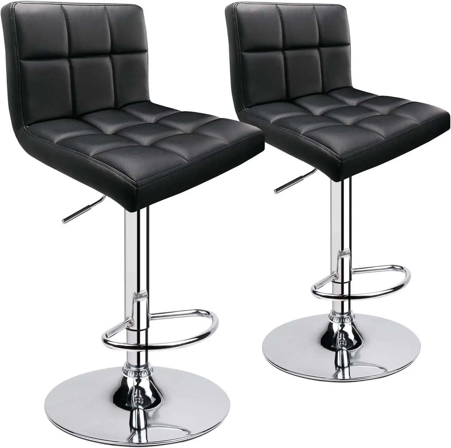 Регулируемое поворотное кожаное кресло с высокой спинкой для ресторана и бара в нордическом стиле