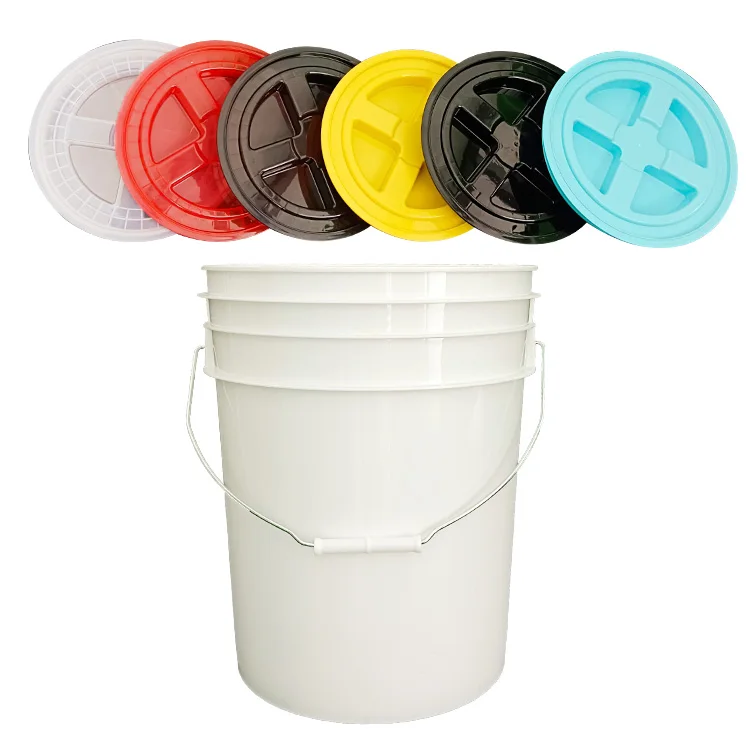 Recyclable Plastic 5 Gallon Car Wash Bucket with lid 20L Outdoor Bucket custom 20 liter plastic pail