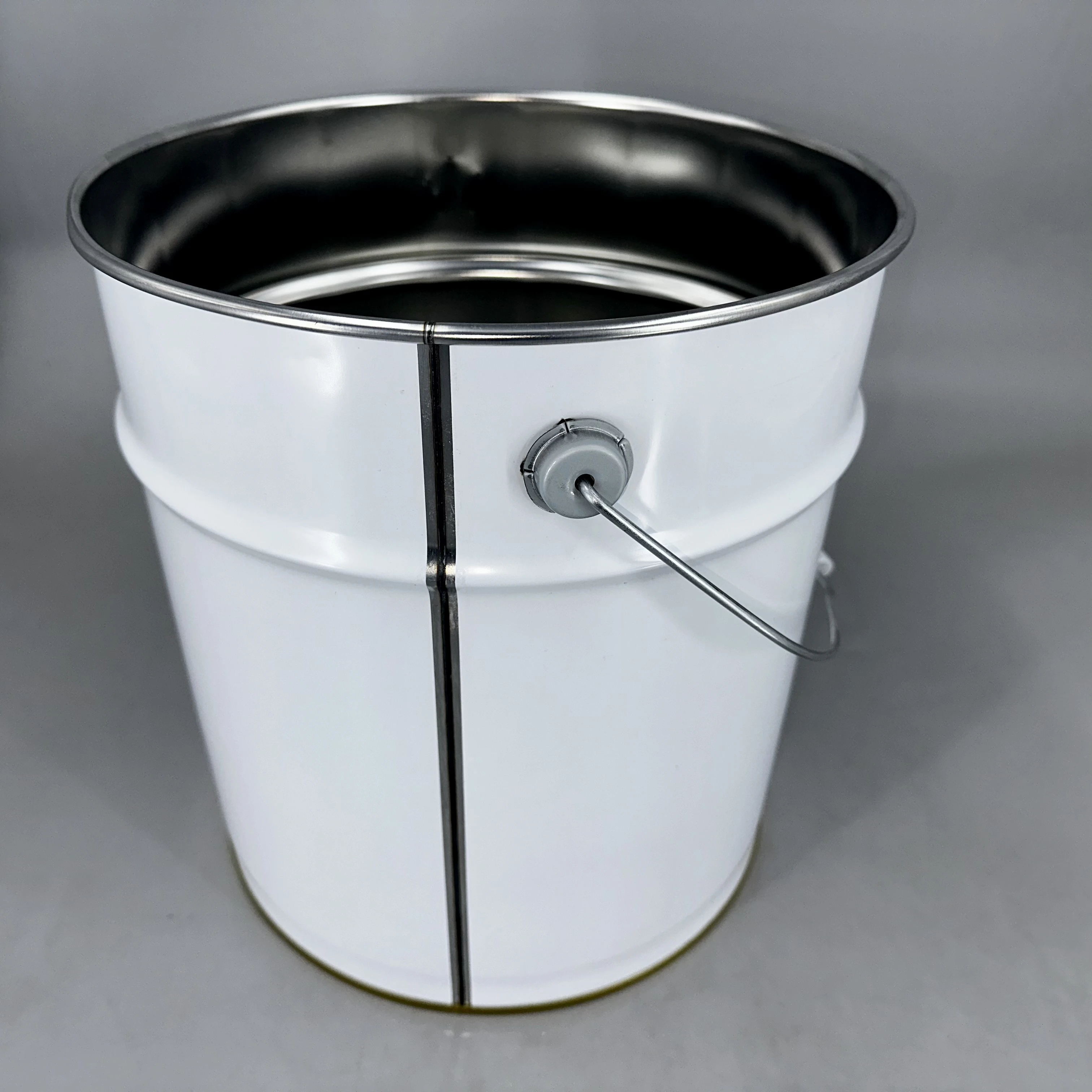 un rated 15l  metal paint bucket open head empty barrels steel pail with  flower lid