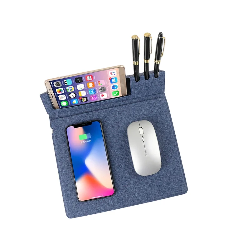 Hot sale custom logo wireless charging mouse pad mat