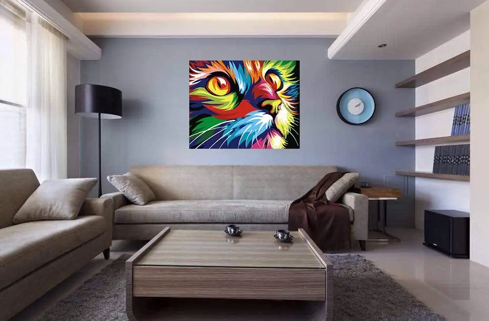 
Dropshipping DIY Kits Custom Abstract Wall Art Canvas Oil Painting by Number for Home Decor 