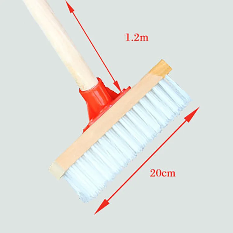 Heavy Duty Wooden Push Broom Floor Cleaning Brush Outdoor Broom With Stick