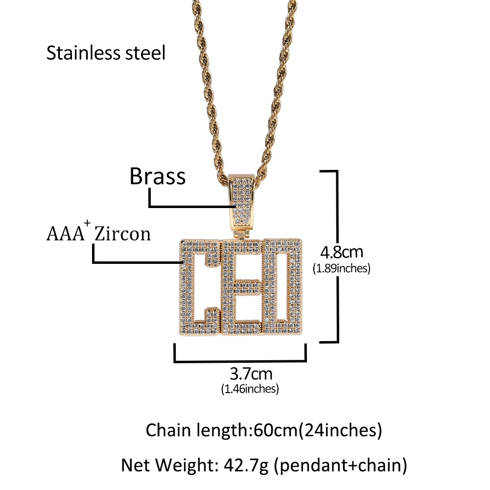 2023 Custom Italics Font Capital Letters Name Pendant Iced Out Name Initial Necklace Pendant Hot Sale CZ Necklace