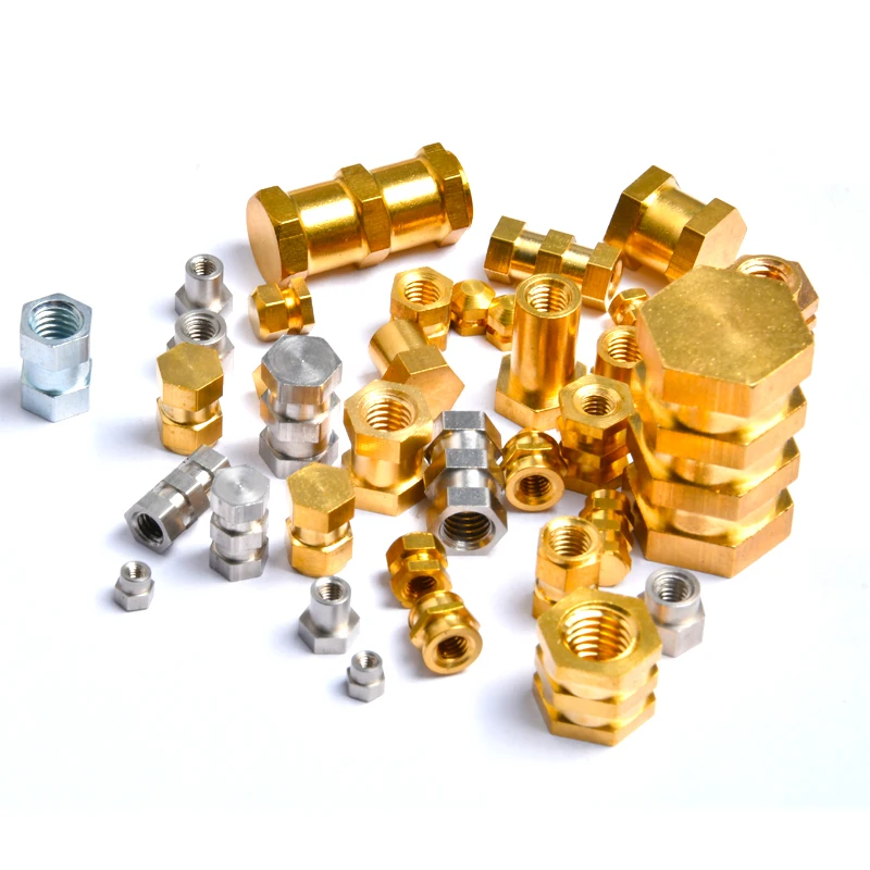 Precision Fastener NutMoulding Injection Type Brass Threaded Hex Drive Plastic Insert Nut