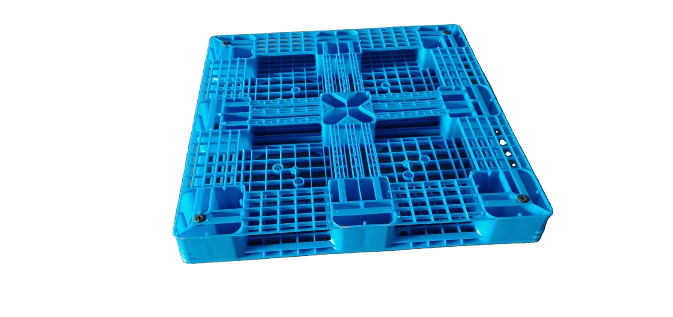 1100*1100*125mm Cheap Light Duty Single Face Eco-friendly Recycled Material 4 way  Plastic Pallet For Warehouse and Factory