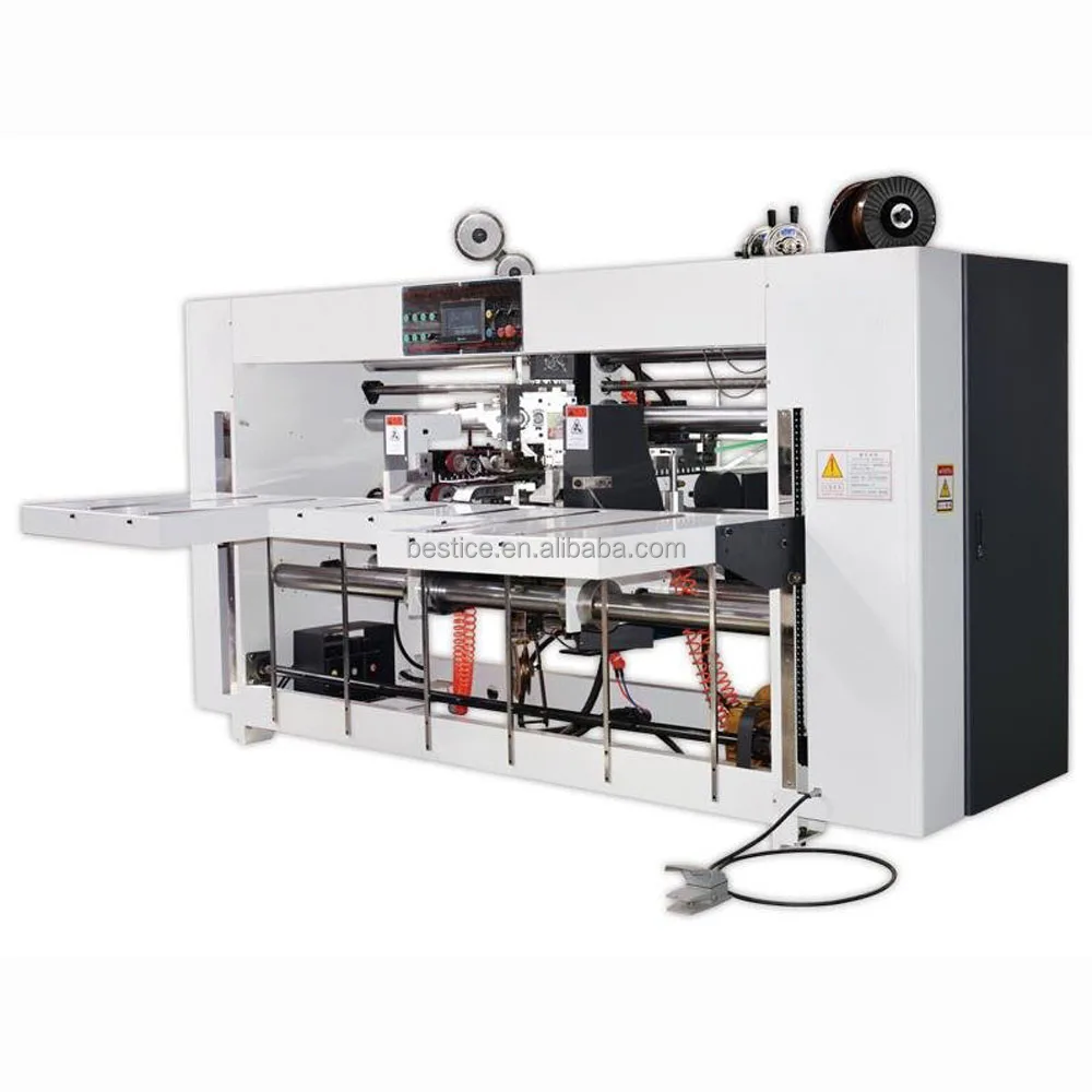Servo double sheet corrugated cardboard stitching Machine carton box paperboard stitcher stapler machinery price