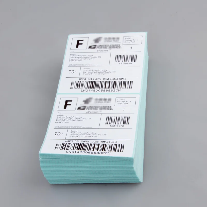 Barcode Blank Custom Waybill Private Packaging Direct Shipping Thermal Sticker Label Printer Paper Roll