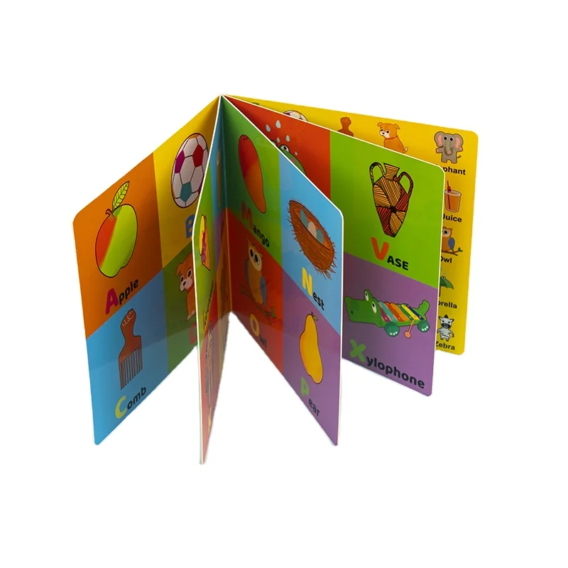 Wholesale Custom Children Board Book Children Learning Books Board Book Slide Animal