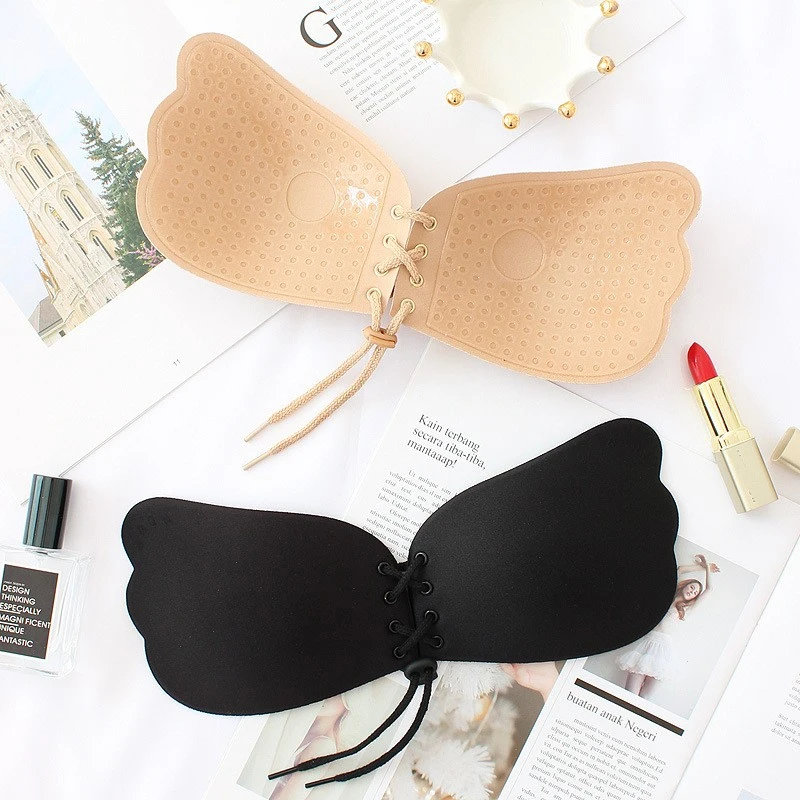 Magic Wing Adhesive Strapless backless invisible silicone bra Push Up Invisible Bra for Backless Dress