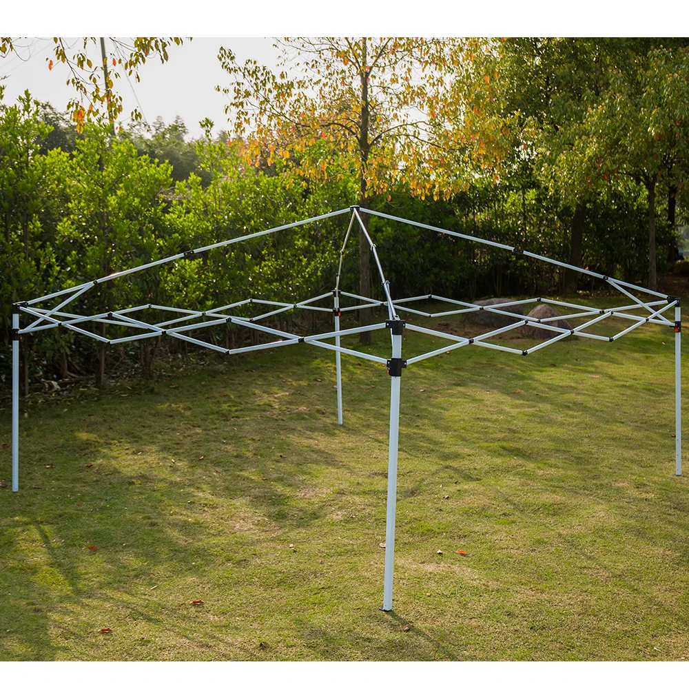 Hiking folding awning tent 10x10 feet large pop up garden patio gazebo cheap promotional trade show canopy