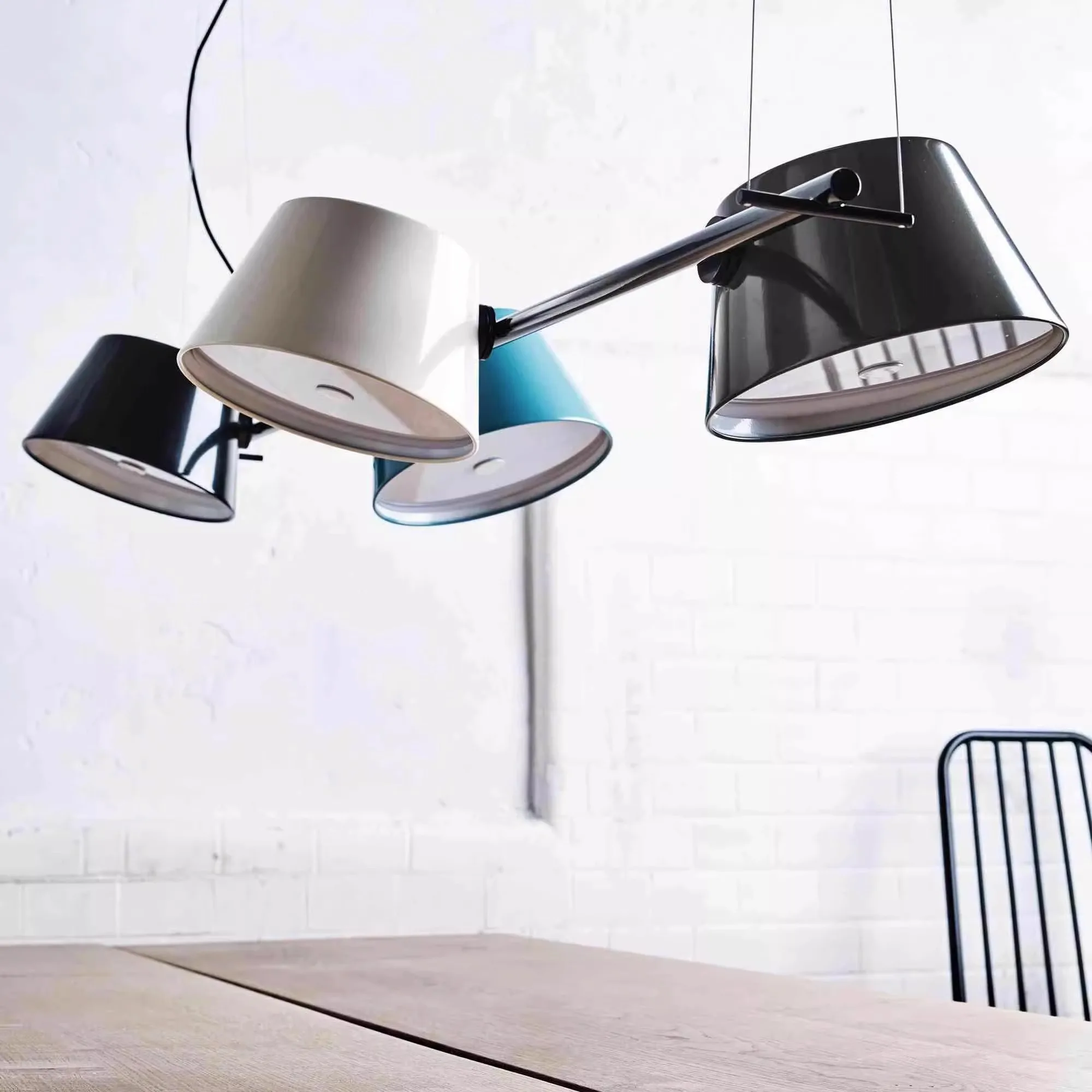 Spanish restaurant chandelier modern simple designer model room a word long table lamp