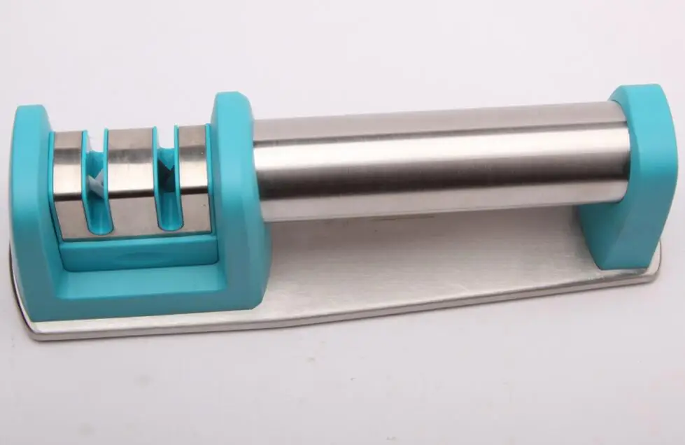 Priority Chef Knife Sharpener for Straight and Serrated Knives, 2-Stage Diamond Coated Wheel System