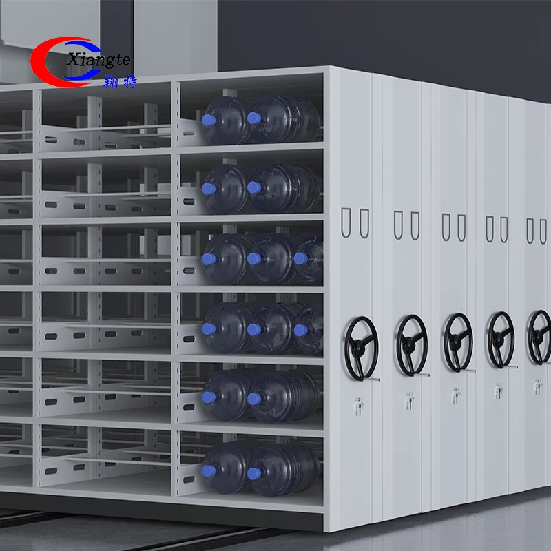 Industrial Mobile Compactor Electronic Archives Mass File Shelf Steel Movable Storage Mobile System Metal Shelving