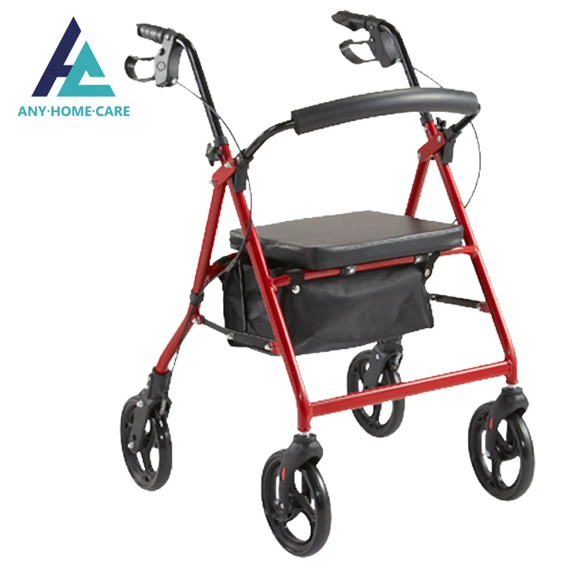 Adult aluminum disabled folding walker rollator