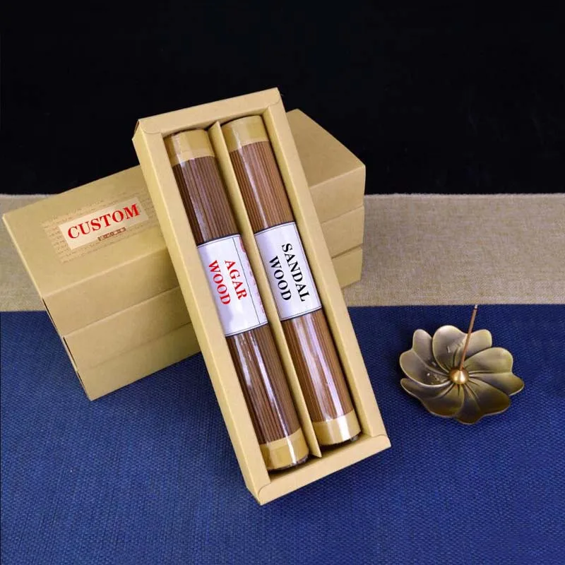 Wholesale 21CM 200G/Box Natural Sandal Wood Arborvitae Agar Wood Incense Sticks Fragrance Combination
