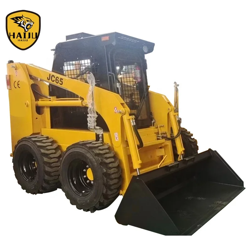 Wheel Type Skid Steer Loader JC65 75HP 1050KG With CE for Sale