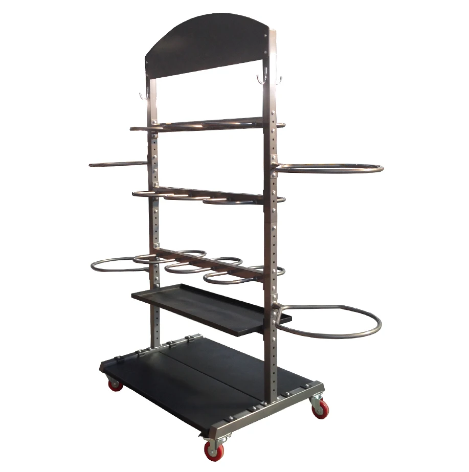Customized 4 Layer Steel Plate Steel Steel Storage Power Gym Accessories Rack