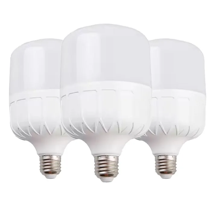 WOOJONG Factory Price LED T Bulb Indoor 20W/30W/40W/50W Indoor Lighting E27/B22/E26 Base Plastic Aluminum Body DOB Bulb Light