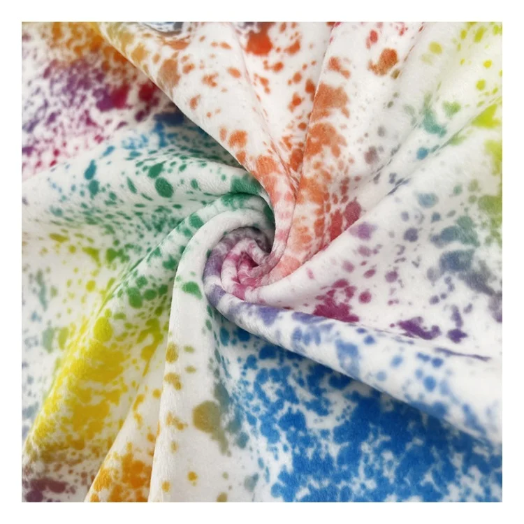 China Factory Knitting Custom Printed Polyester Velvet Fabric Tissu De Velours Tela Estampada