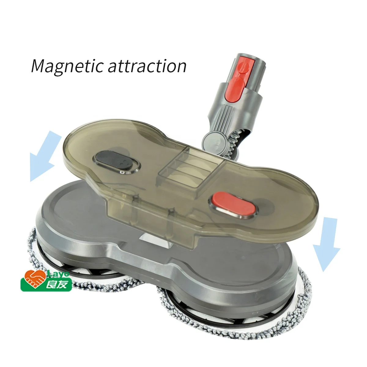 LAYO New Customized Vacuum Cleaner Parts of Dysons V7 V8 V10 V11 Electric Wet  Dry Floor Cleaning Mop Brush Head With Water Tank