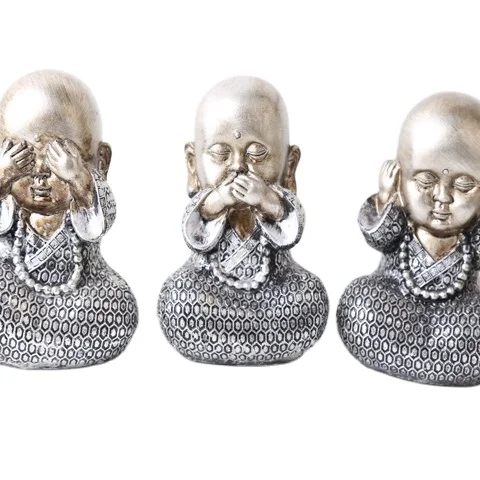 2022 hotsell Small tabletop cute sitting kid  laughing-Buddhist Resin buddha Statue