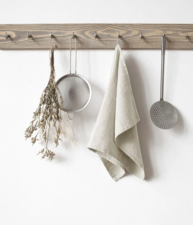 Simple northern Europe style Water washed 100% linen flax Tea towel/Napkin/Kitchen towel/Rag for cleaning