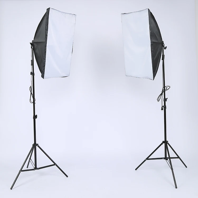 Photo Studio Kit Photography Light Soft box Studio 4 Socket Lamp Holder 50*70CM Softbox with Stand