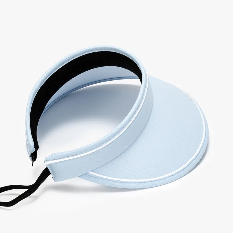 Wholesale Custom Embroidery Printed Logo Outdoor Visor Beach Adjustable Sun Cap Quick Fast Dry Visor Hats For Women Men