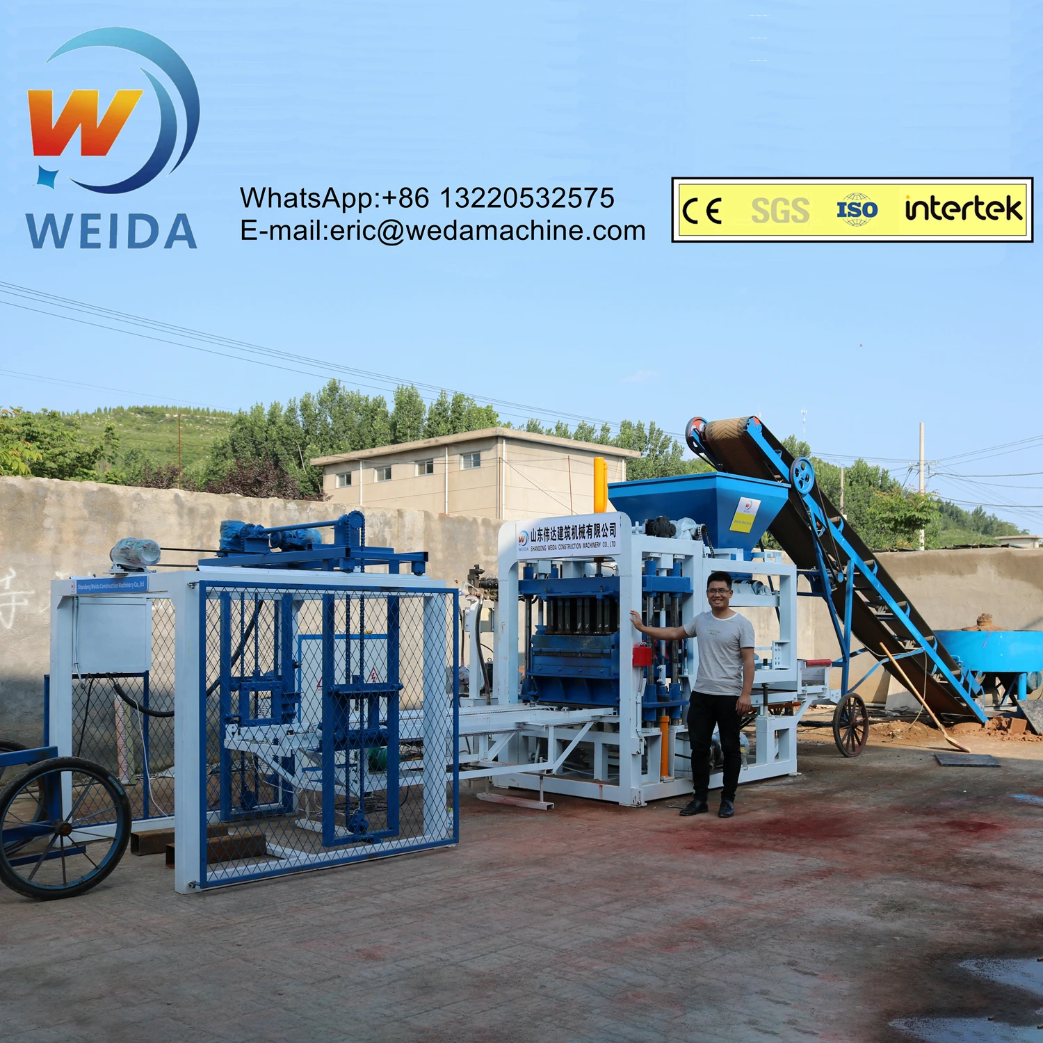 small diesel engine egg laying hydraulic automatic color paven paver hollow concrete cement brick block making machine