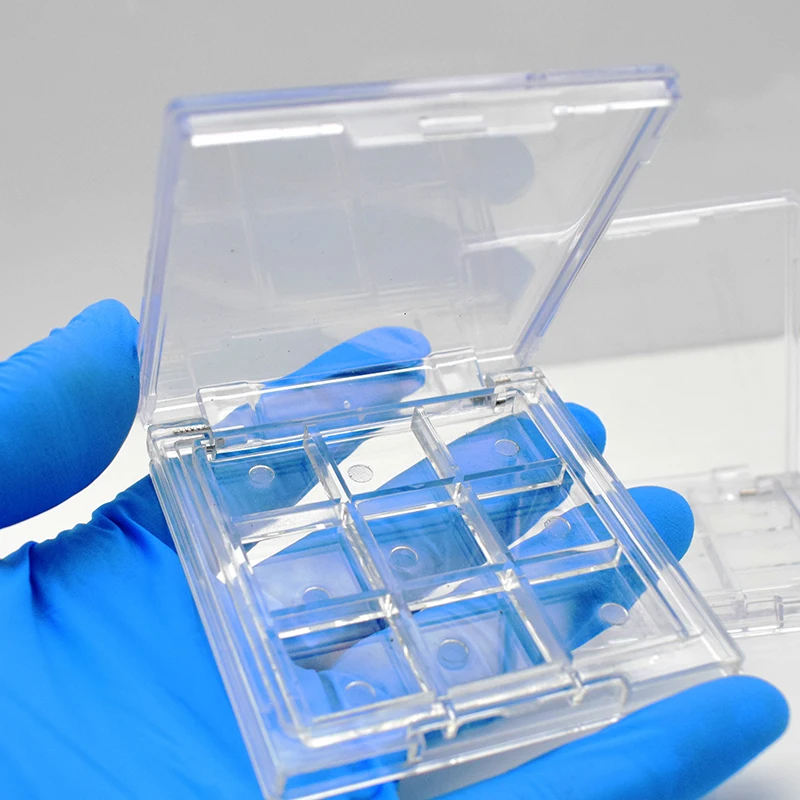 Custom 9 Grids Small Size Empty Watercolor Body Paint Artist Palette Box Packaging Transparent