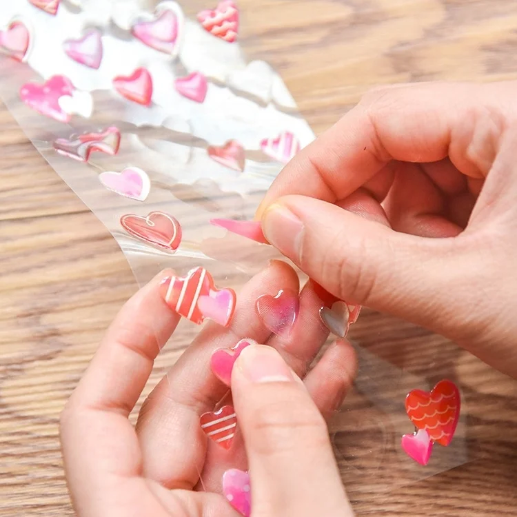  20mm*7mm/Piece Cheap Price New Design Women Finger Stickers Heart Shape Nail Art