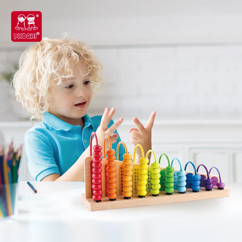 kids wooden toys educational wooden abacus toy fun and Interactive counting numbers tool for preschool kids