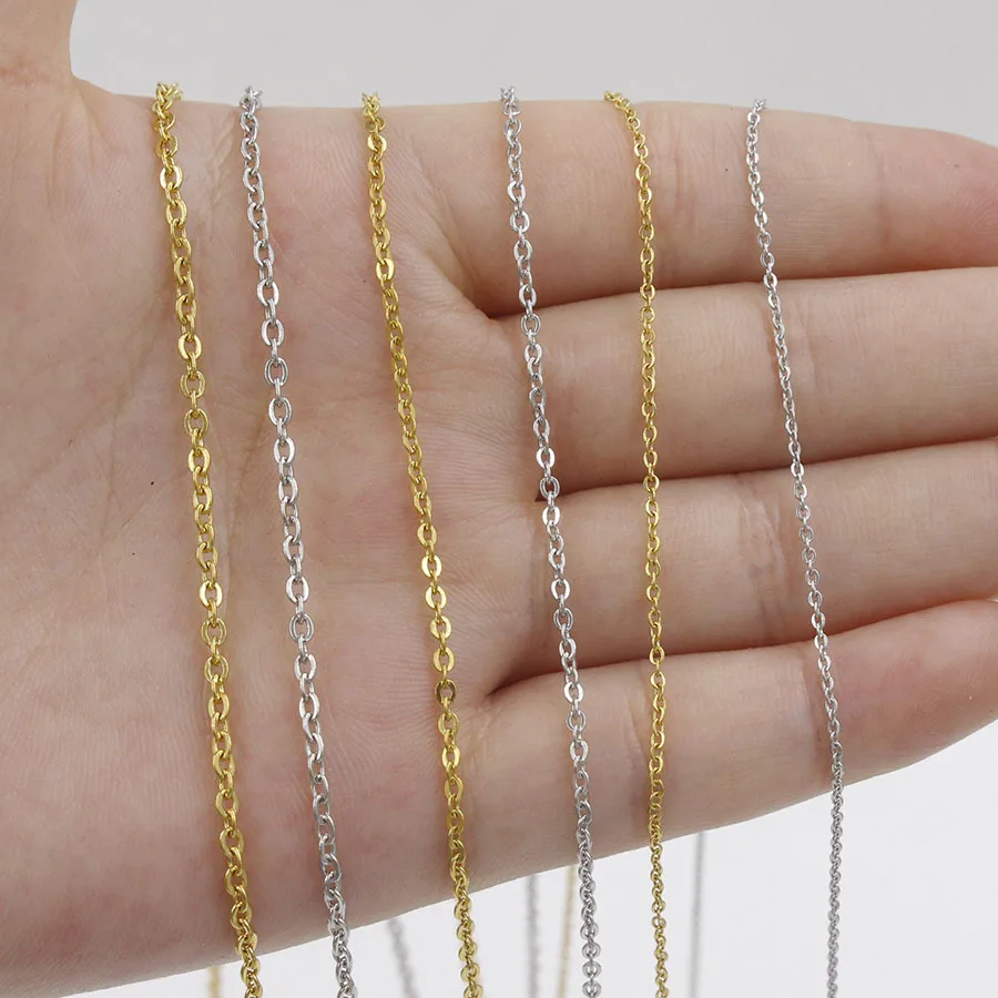 45 cm Necklaces Jewelry Crafts Accessories Diy Jewelry Making Accessories Stainless Steel Twist Cable Chain
