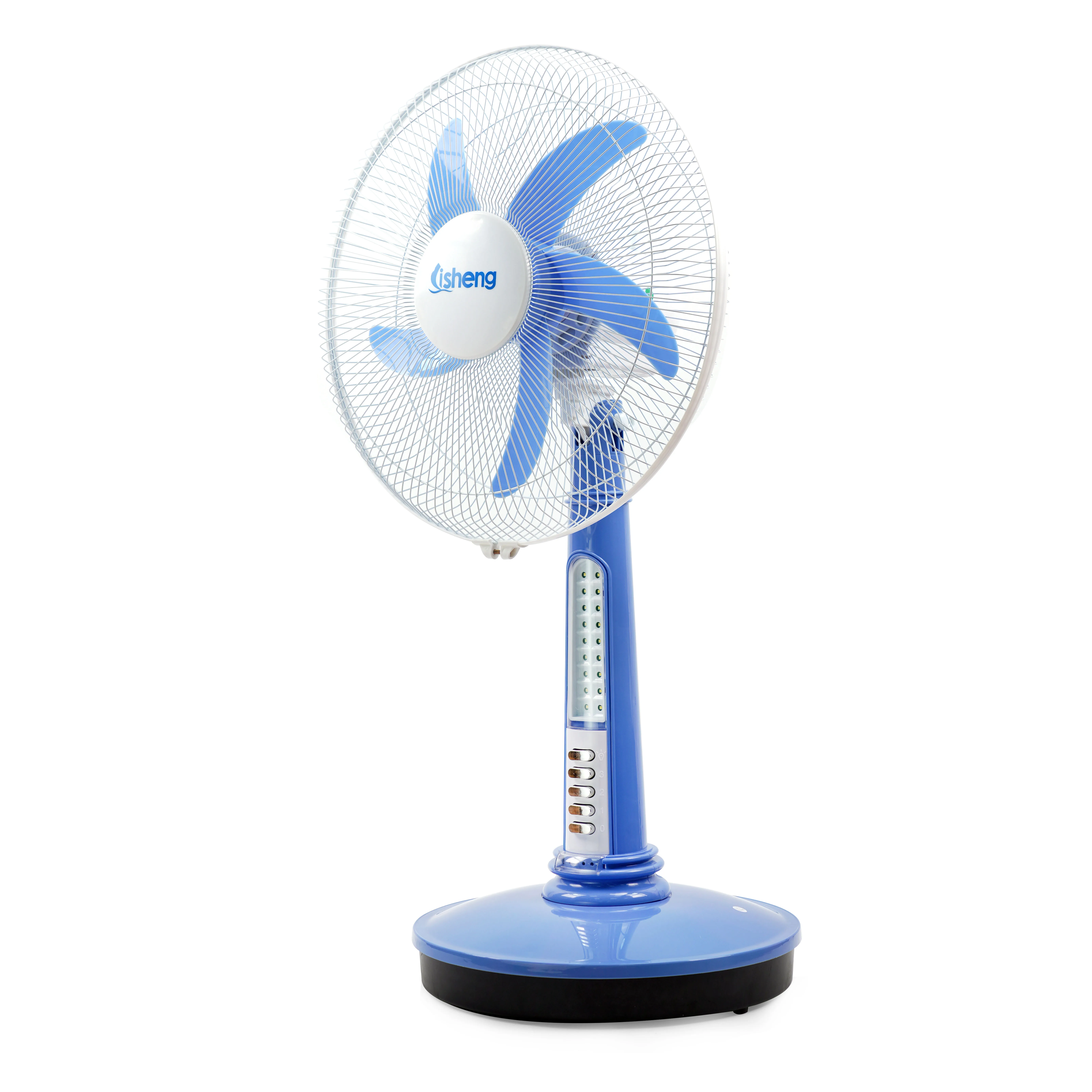 Modern 16 Inch DC Motor Rechargeable table  Fan  Pedestal  Air Cooling table  Fan  with battery and light