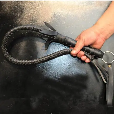 Leather Bullwhips with Belt Holder Single Tail SnakeWhip Horse Racing Riding Cowhide Whips 3-5 Feet Long