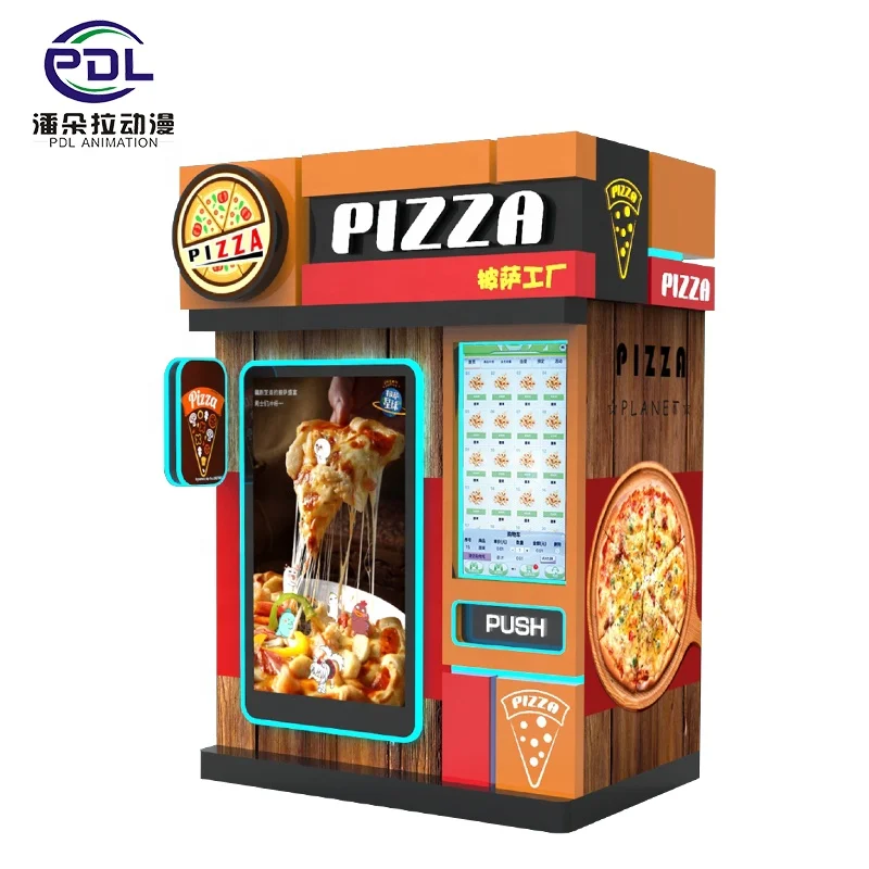 200 Capacity Unmanned Store Pizza Vending Machine Muti-Fuction Portable Electric Oven Heating Making Pizza Vending Machine